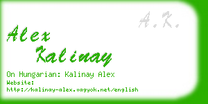 alex kalinay business card